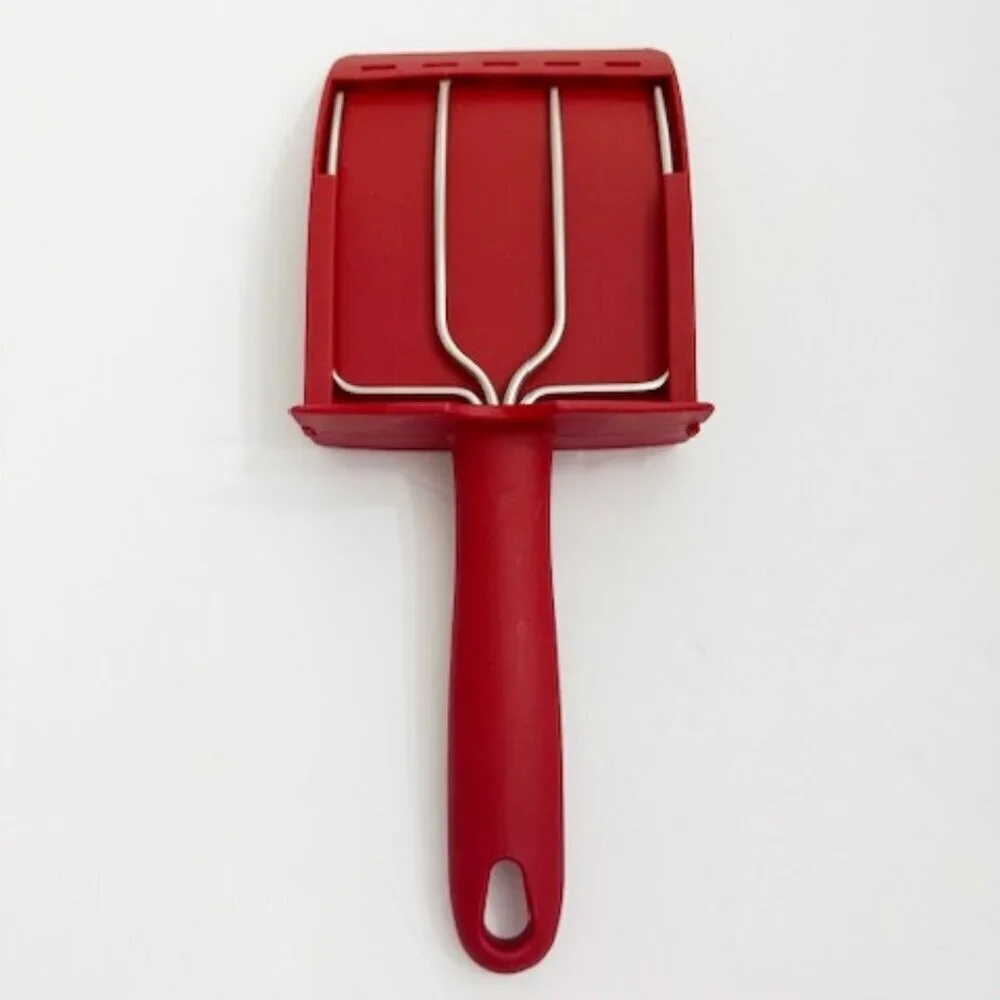 Set of 2 Kuhn Rikon Meat Fork & Scoop Red Swiss Kitchen Tool Stainless Steel
